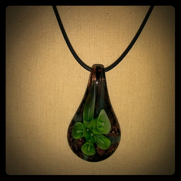 Jewelry - 5 For $25 Blown Glass Pendant Necklace OOAK